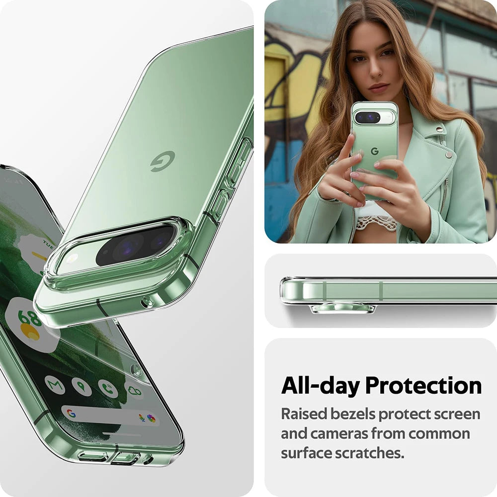 Silicone Soft Ultra Thin Case for Google Pixel 9 8A 8 7 7A 6A 6 Pro XL Clear Shell Transparent Back Cover for Google 8 a 9 XL